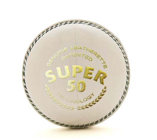 SG SUPER 50 ( WHITE ) Leather Ball