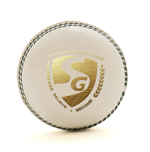 SG SUPER 50 ( WHITE ) Leather Ball